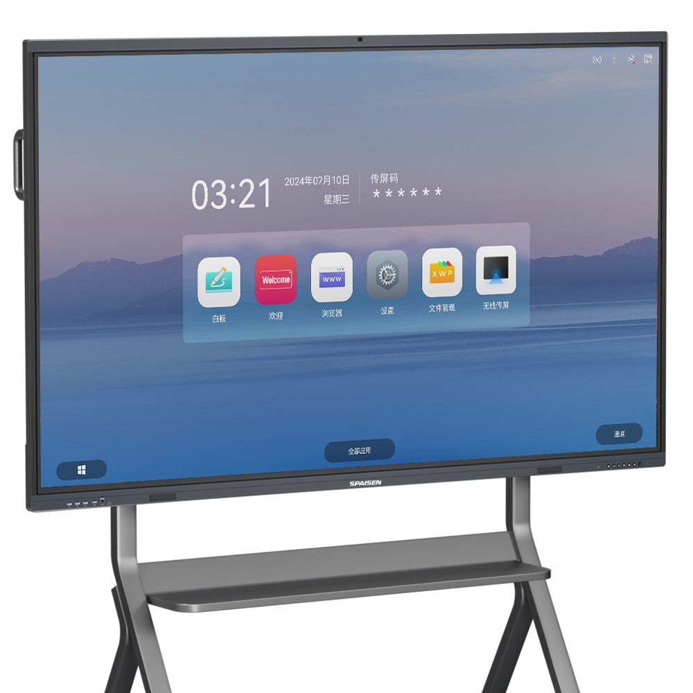 SPAISEN Smart Board, 86 Inch All in One Interactive Whiteboard with 4K UHD Touch Screen Flat Panel, Digital Electronic Whiteboard