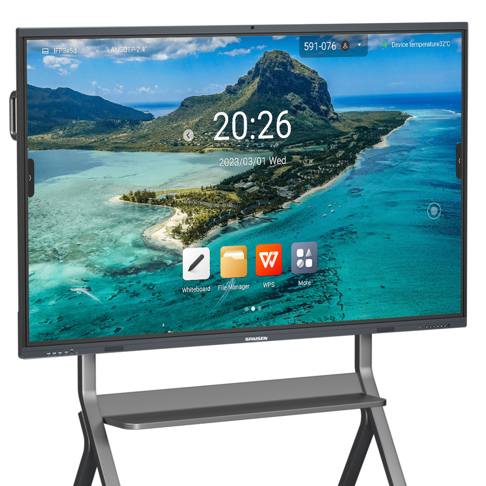 SPAISEN Smart Board, 98 Inch All in One Interactive Whiteboard with 4K UHD Touch Screen Flat Panel, Digital Electronic Whiteboard