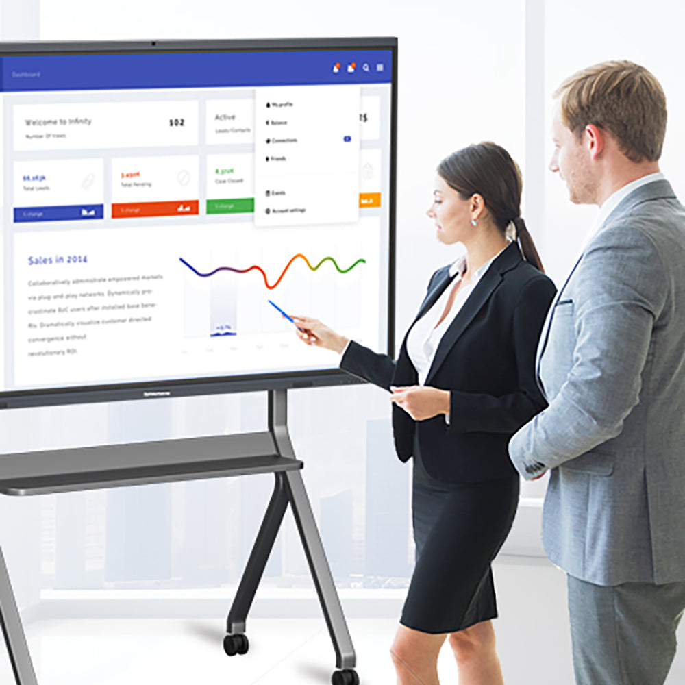 SPAISEN Smart Board, 98 Inch All in One Interactive Whiteboard with 4K UHD Touch Screen Flat Panel, Digital Electronic Whiteboard